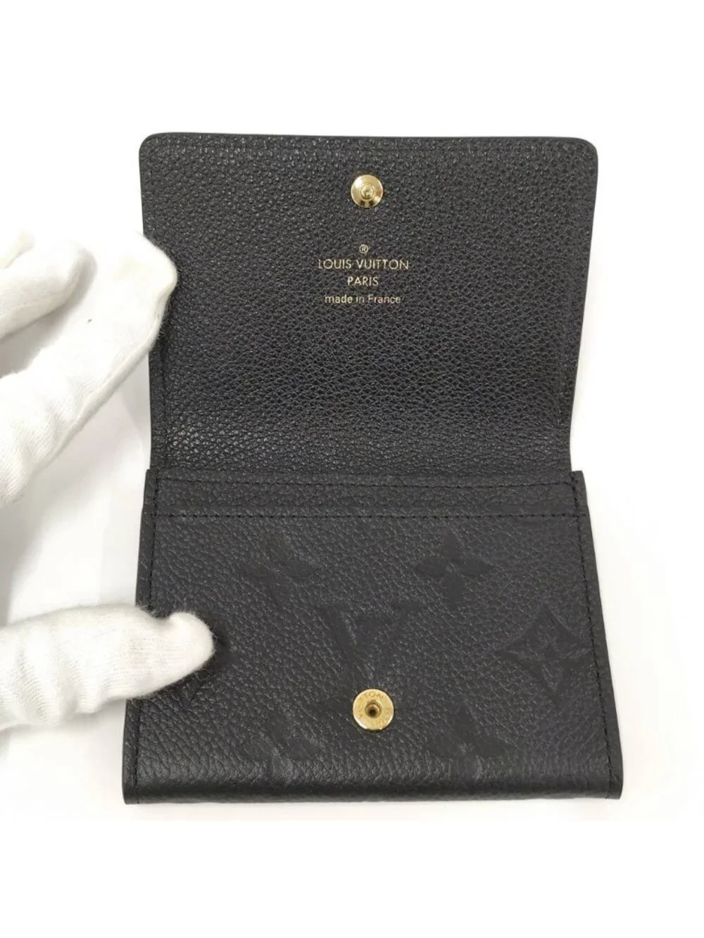 Louis Vuitton Envelope Calto Visit Card Case Monogram Empreinte Noir